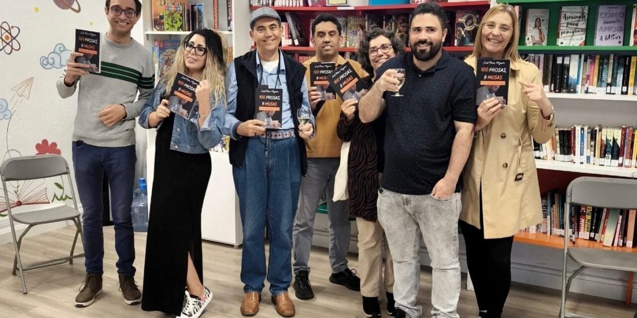 MÁGICA PRESENTACIÓN DE 100 PROSAS, 9 MUSAS, DEL AUTOR JOEL PÉREZ NOGUERA, EN LA BIBLIOTECA DE SAN ANTONIO