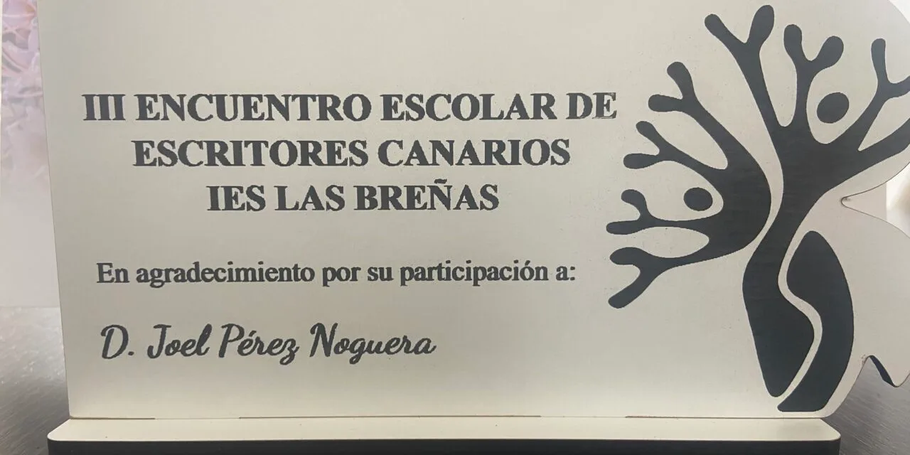 JOEL PÉREZ NOGUERA, EN EL III ENCUENTRO ESCOLAR DE ESCRITORES CANARIOS IES LAS BREÑAS